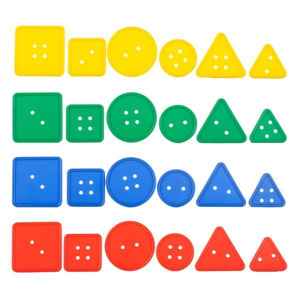 Шнурівка Ґудзики (48 ґудзиків, 10 карток) Edx Education 41015 фото