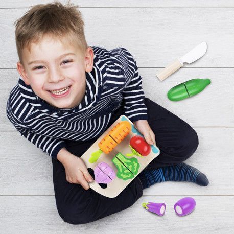 Розрізні овочі Дерев'яний набір Tooky Toy TK112 фото