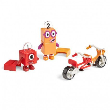 Игровые фигурки Numberblocks 1 и 2 на велосипеде Learning resources HM95354-UK фото