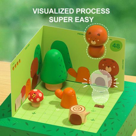 Просторова гра головоломка Ліс 3D Mideer Toys MD2190 фото