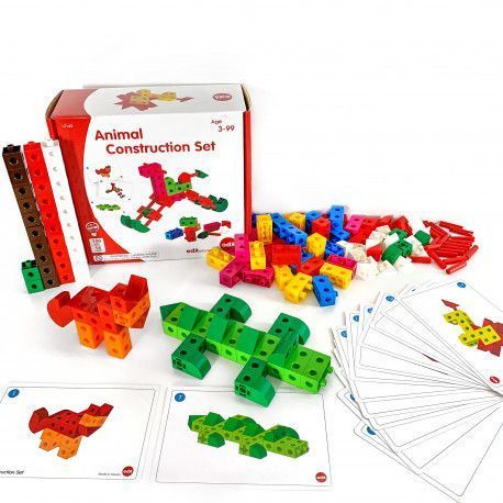 Конструктор Животные (170 эл, 14 карточек) Edx Education 12142 фото