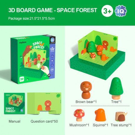 Просторова гра головоломка Ліс 3D Mideer Toys MD2190 фото