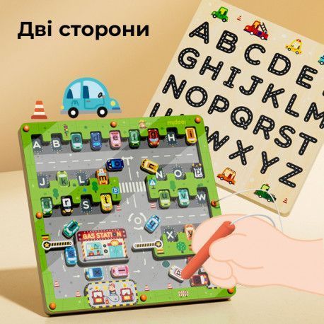 Магнітний лабіринт Паркінг (англійська мова) Mideer Toys MD1518 фото