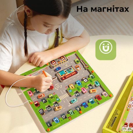 Магнітний лабіринт Паркінг (англійська мова) Mideer Toys MD1518 фото