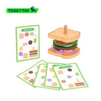 Розвиваюча гра з картками Створи сендвіч Tooky Toy TK887 фото