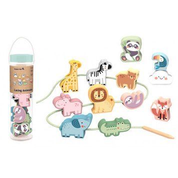 Перша шнурівка Зоопарк дерев'яна Tooky Toy TJ003 фото