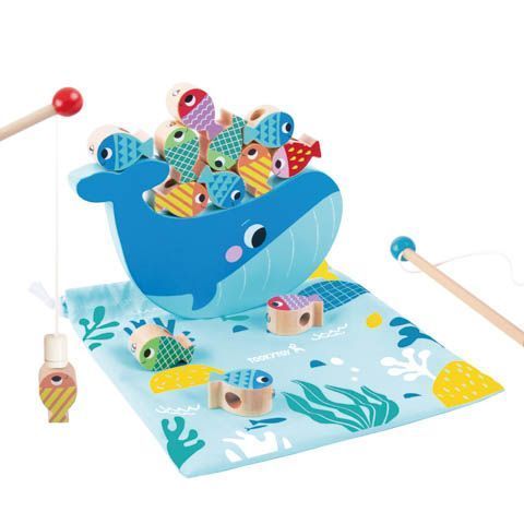 Развивающая игра 4 в 1 Кит (балансир, рыбалка, шнуровка, сортер) Tooky Toy TH698 фото