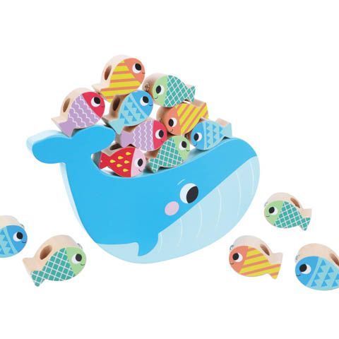 Развивающая игра 4 в 1 Кит (балансир, рыбалка, шнуровка, сортер) Tooky Toy TH698 фото