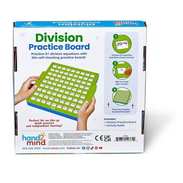 Математический тренажер Деление с самопроверкой Hand2mind (Learning Resources) 97785 фото