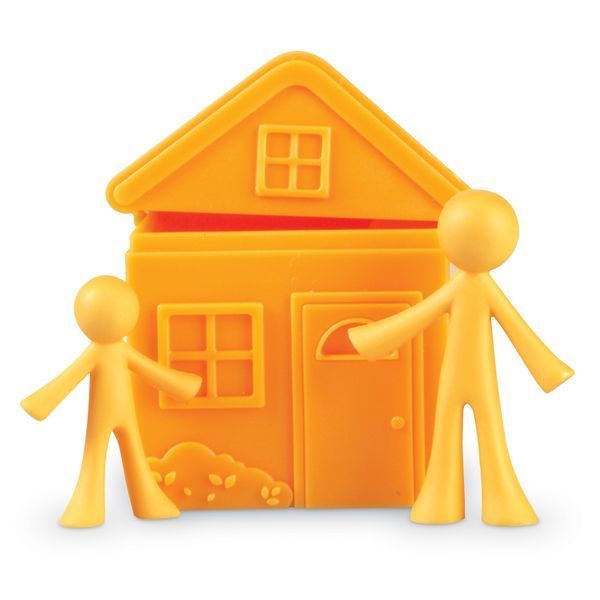 Кольорові будиночки з фігурками Родина для сортування Learning Resources LER3369 фото