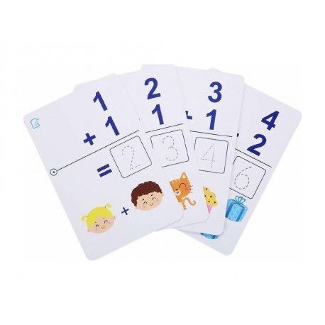 Набор математических карточек Решай и стирай! 1+2=3 Mideer Toys MD1034 фото