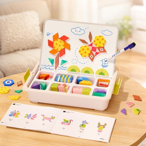 Магнитные художественные геометрические блоки Mideer toys MD1693 фото