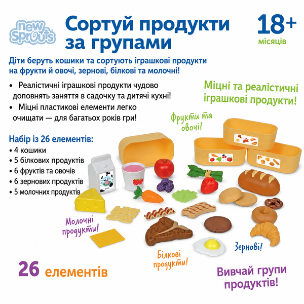 Набір Продуктовий кошик та здорове харчування Learning resources LER9755 фото