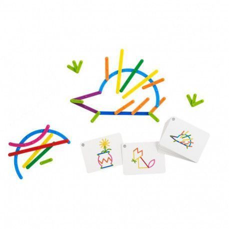 Игра занятие Конструктор Геостикс (45 элементов, 15 карточек) Edx Education 21367 фото