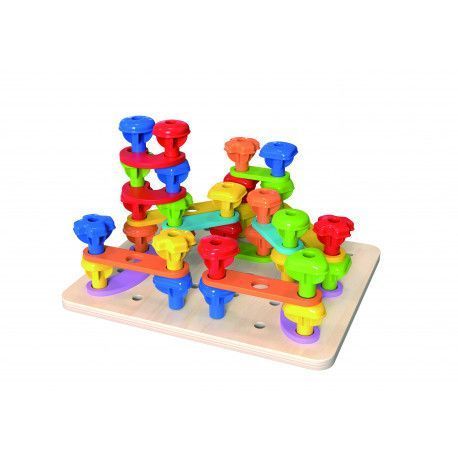 Багатофункціональна райдужна мозаїка та шнурівка Tooky Toy TK089 фото