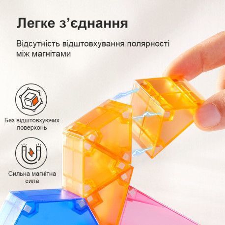 Конструктор Магнитные строительные блоки (46 дет) Mideer Toys MD1407 фото