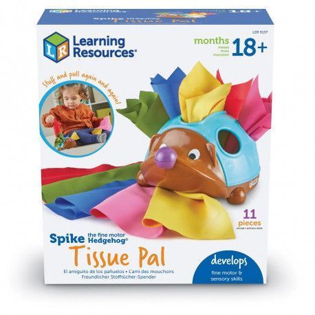 Тактильна іграшка-сортер із хустками Їжак Спайк Learning Resources LER9137 фото