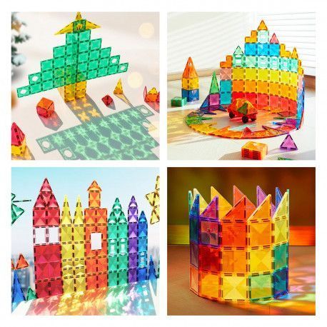 Магнитный конструктор Цветные плитки (60 деталей) Mideer Toys CT1210 фото