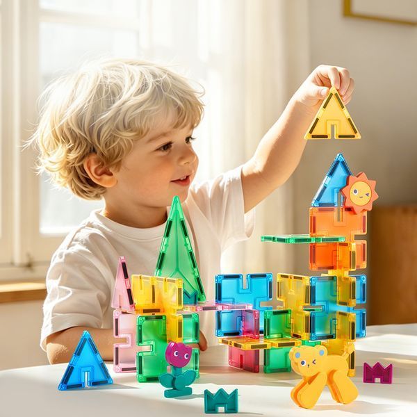 Магнитный конструктор Цветные плитки Королевство чудес Mideer toys MD2417 фото