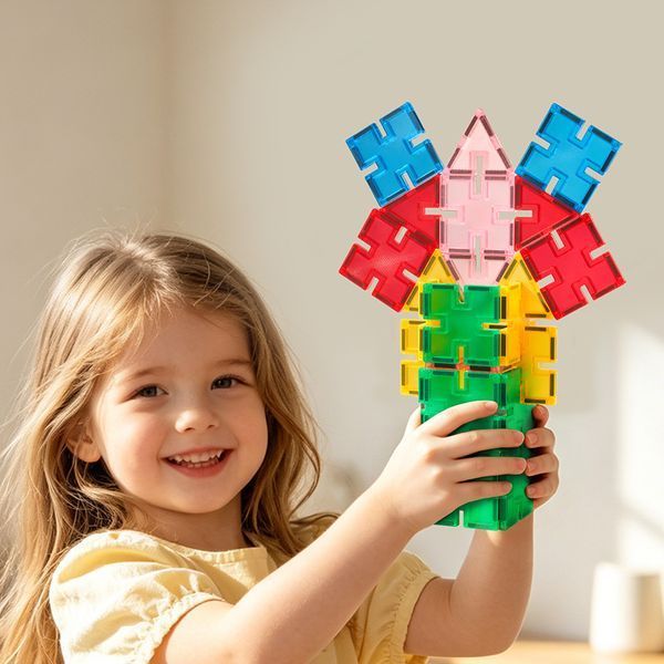 Магнитный конструктор Цветные плитки Королевство чудес Mideer toys MD2417 фото