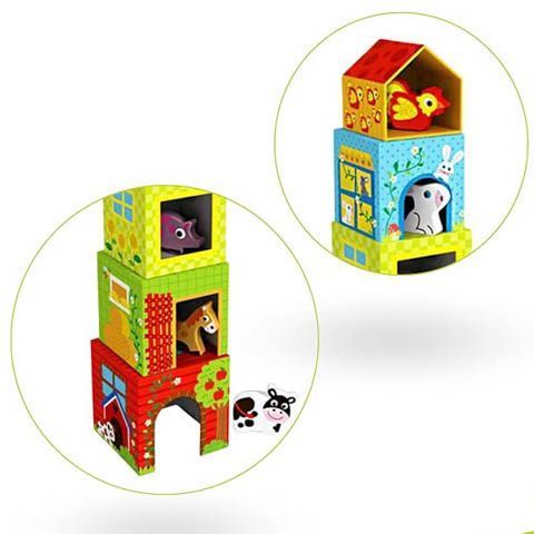 Пирамидка кубики Ферма Tooky Toy TKF053 фото