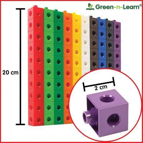 З'єднувальні кубики 100 шт (2 см) із основою Серія Еко турбота Edx Education 12034-12056 фото