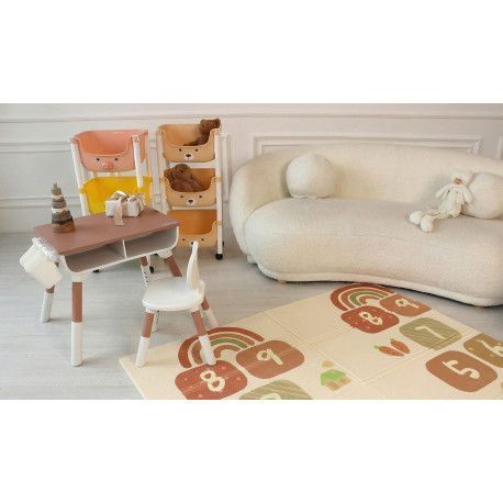 Детский многофункциональный столик Мультивуд Коралл 3 в 1 и стул Poppet PP-010CP фото
