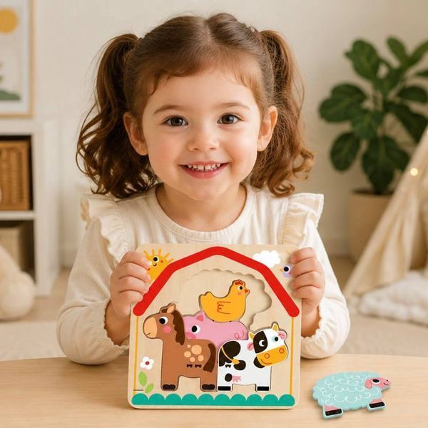 Багатошаровий пазл Ферма Tooky Toy TH623 фото