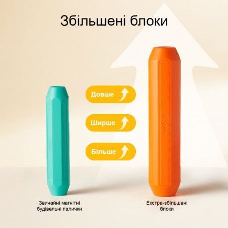Магнитный конструктор для малышей безопасные большие детали (32 шт.) Mideer Toys MD1588 фото