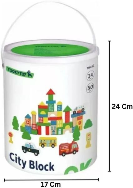 Дерев'яний конструктор Місто Tooky Toy TH451 фото