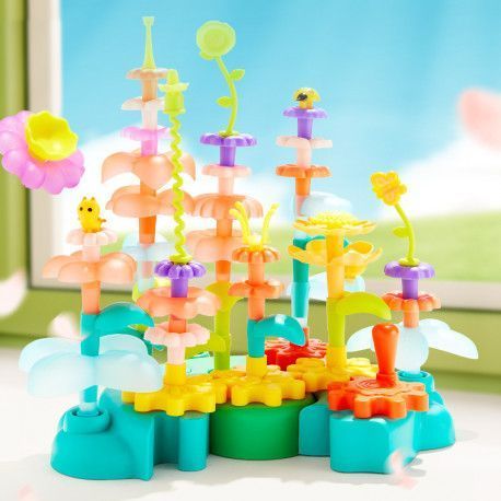 Конструктор шестеренки 3D Цветы (101 эл) Mideer Toys MD2293 фото