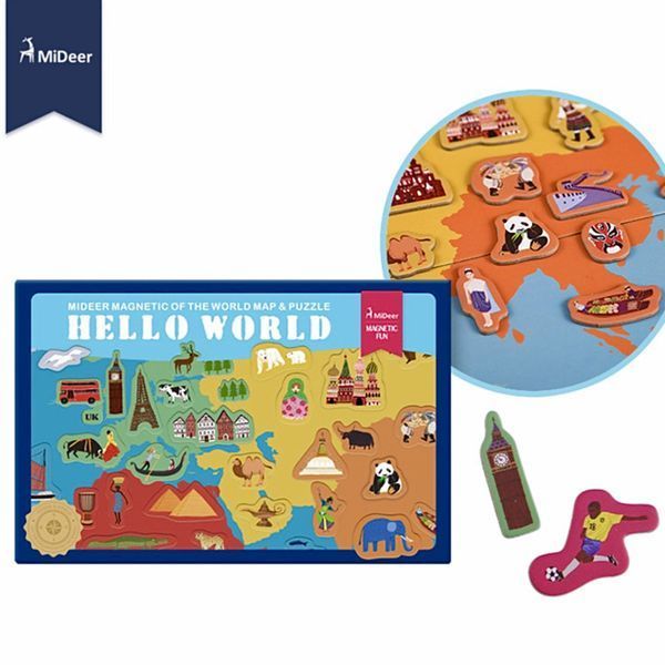 Магнітна книга Мапа світу Mideer Toys MD1018 фото