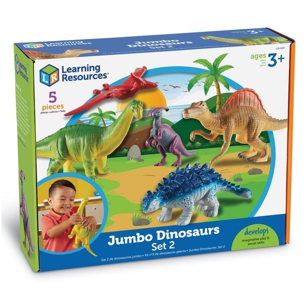 Набір великих реалістичних фігурок Динозаври Set 2 (5 шт) Learning Resources LER0837 фото