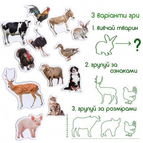 Магниты Ферма (реалистичные фото) Набор для раннего развития Magdum ML4031-04 фото