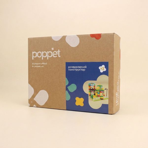 Розвиваючий конструктор Будинок мрії (99 елементів з пластиною) Poppet PP-СT-SET-03 фото
