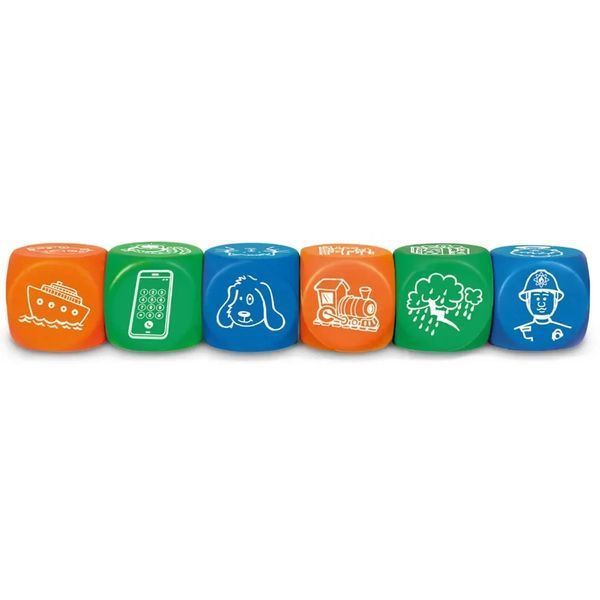 Набір кубиків з сюжетними малюнками Кубики історій (6 шт) Learning resources LSP7021-UK фото
