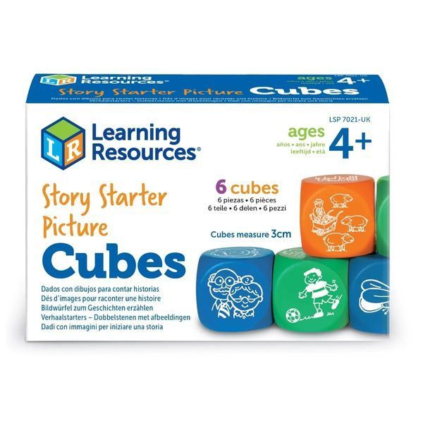 Набір кубиків з сюжетними малюнками Кубики історій (6 шт) Learning resources LSP7021-UK фото