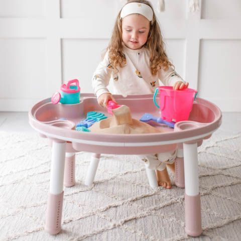 Дитячий багатофункціональний столик Мультиплей Роуз 5 в 1 і стілець Poppet PP-011R фото