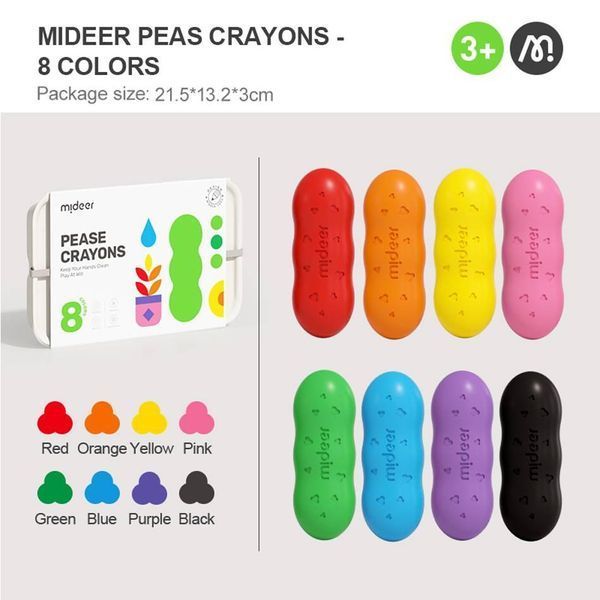 Набор восковых карандашей для самых маленьких (8 шт) Mideer Toys MD6219 фото