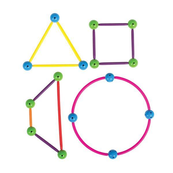 Розвиваючий конструктор 2D і 3D геометрія з картками (144 ел) Edx Education 21372C фото