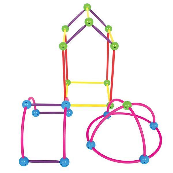Розвиваючий конструктор 2D і 3D геометрія з картками (144 ел) Edx Education 21372C фото