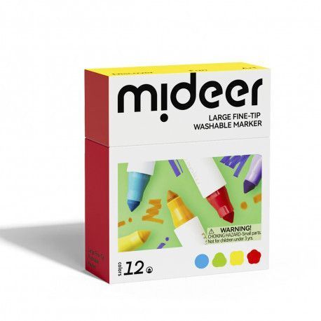 Маркеры с водными чернилами для малышей 12 шт Mideer Toys MD1549 фото