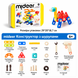 Детский конструктор с шуруповёртом Вертолёт Mideer toys MD1758 фото 3
